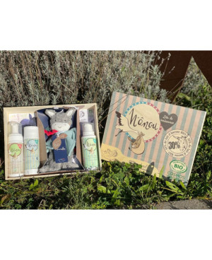 Coffret Naissance Bébé au Lait d’Ânesse Bio | La Savonnière du Moulin