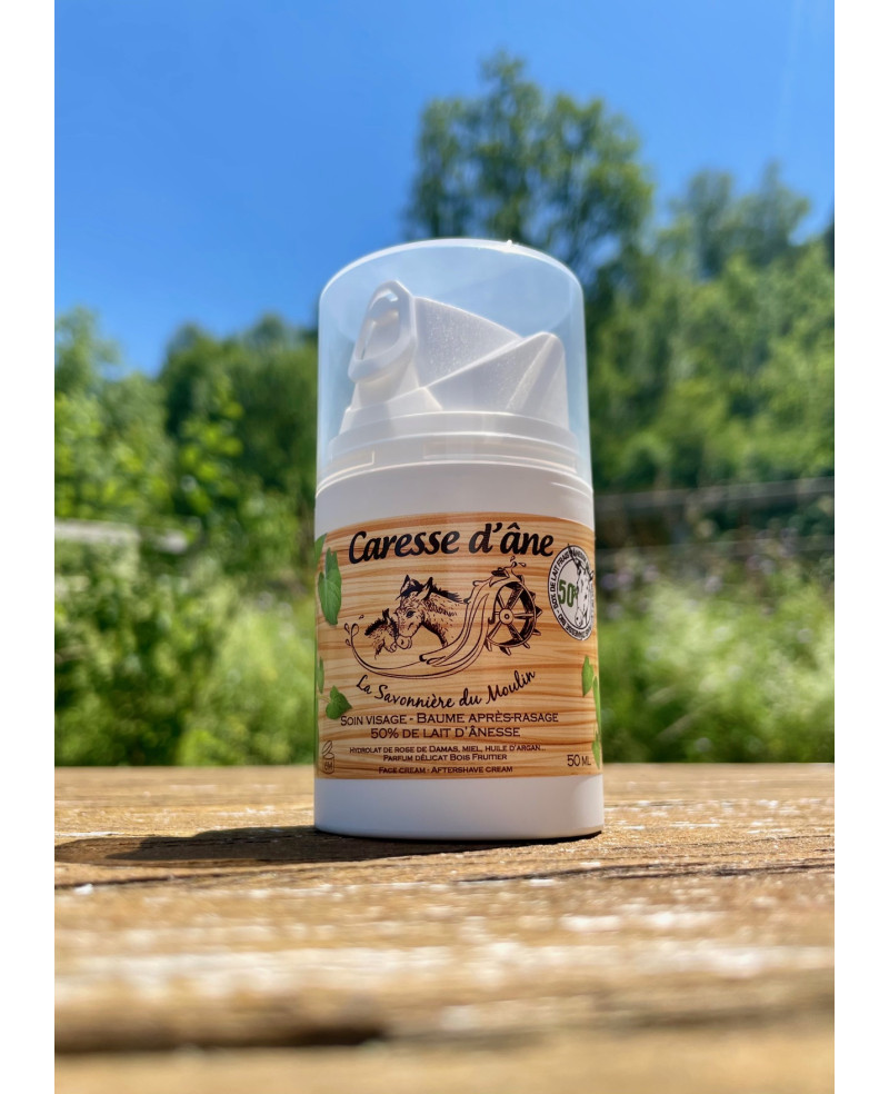 Crème Visage Homme Bio – 50% de Lait d’Ânesse | Caresse d’Âne – La Savonnière du Moulin Crème Visage Homme Bio – 50% de Lait d’Ânesse | Caresse d’Âne – La Savonnière du Moulin