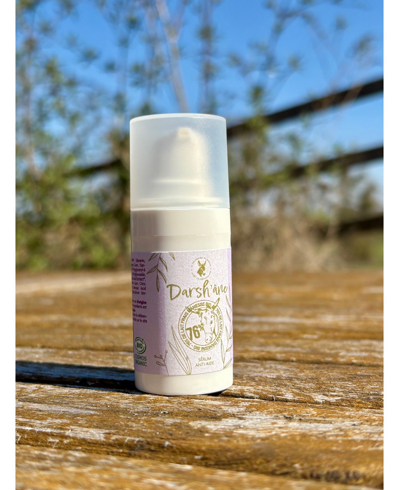 Sérum Anti-Âge Naturel – 76,3 % Lait d’Ânesse Bio | Darsh’âne – Soin Visage Raffermissant Sérum Anti-Âge Naturel – 76,3 % Lait d’Ânesse Bio | Darsh’âne – Soin Visage Raffermissant
