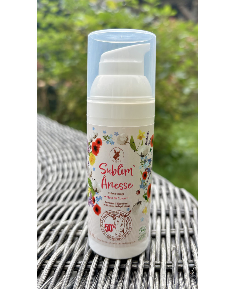 Crème Visage Bio 50% Lait d'Ânesse - Hydratation Intense et Anti-Âge Crème Visage Bio 50% Lait d'Ânesse - Hydratation Intense et Anti-Âge