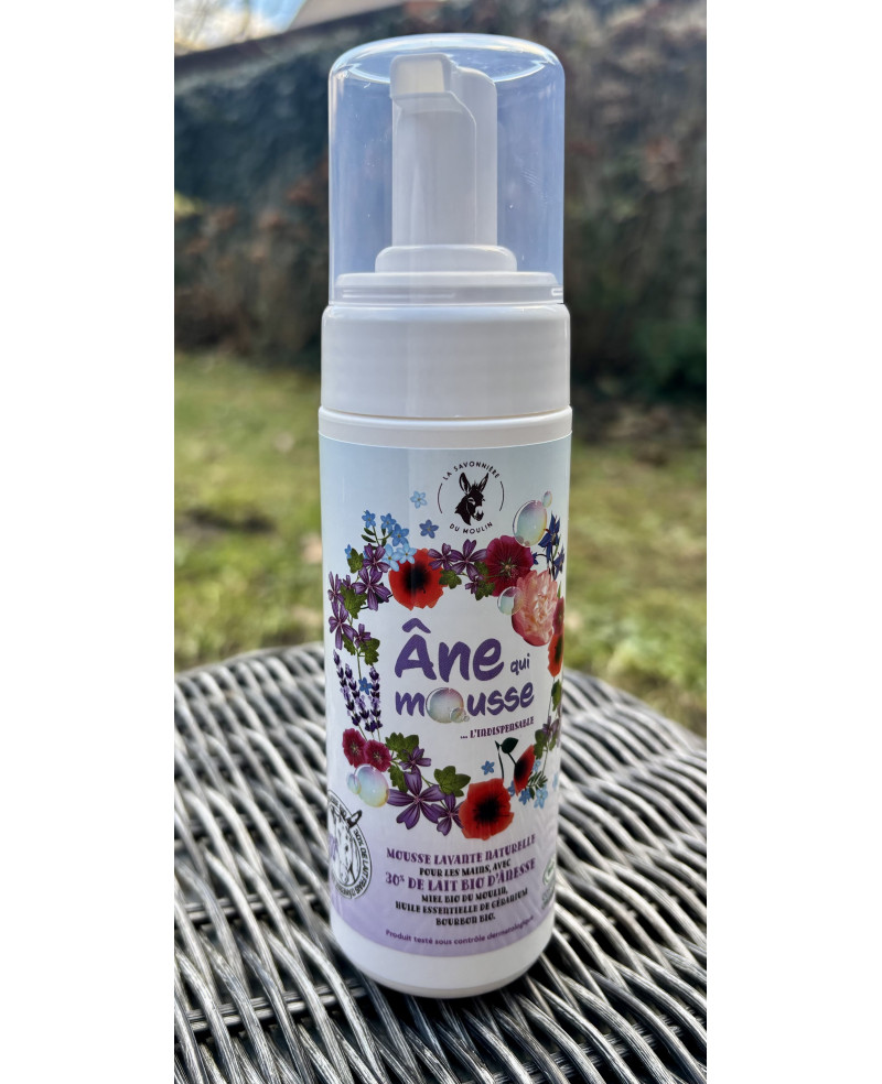 mousse mains gel nettoyant mains hydratant protecteur reparateur lait anesse