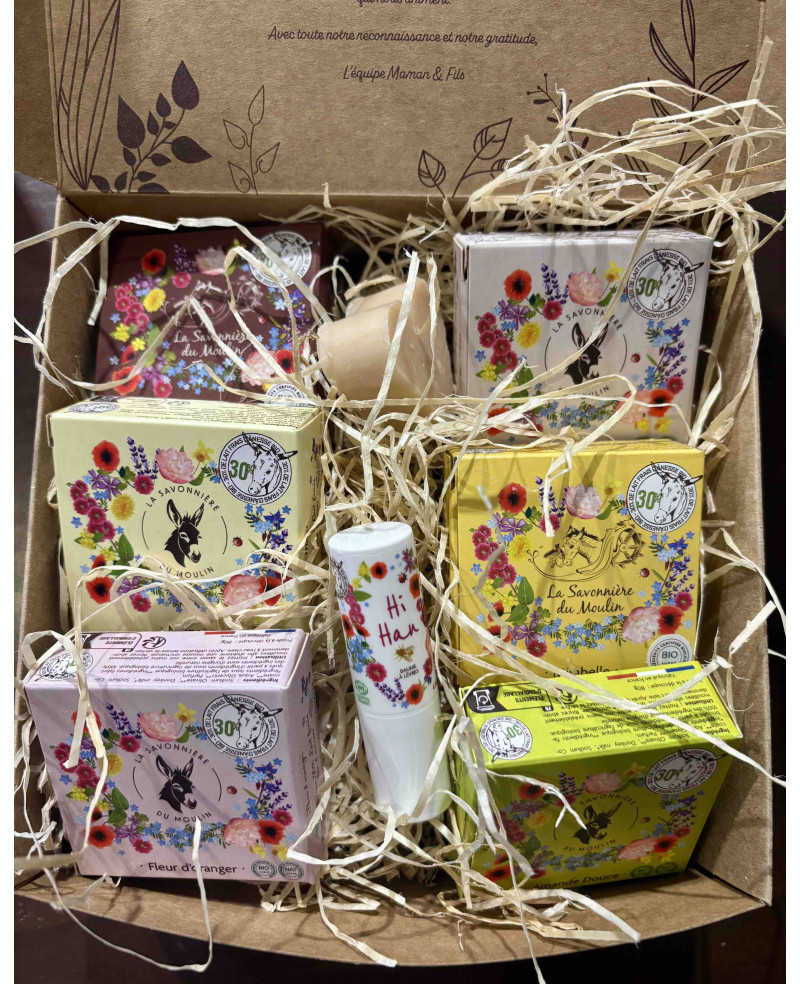 coffret savons lait d anesse bio et stick levres bio lait d anesse bio