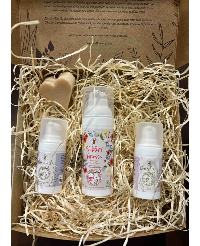 coffret noel aux plus hautes concentrations en lait d anesse serum yeux creme